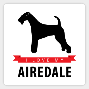 I Love My Airedale Terrier Magnet